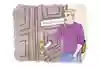 En person håller på handtaget på en dörr med skylten Ungdomsmottagning.