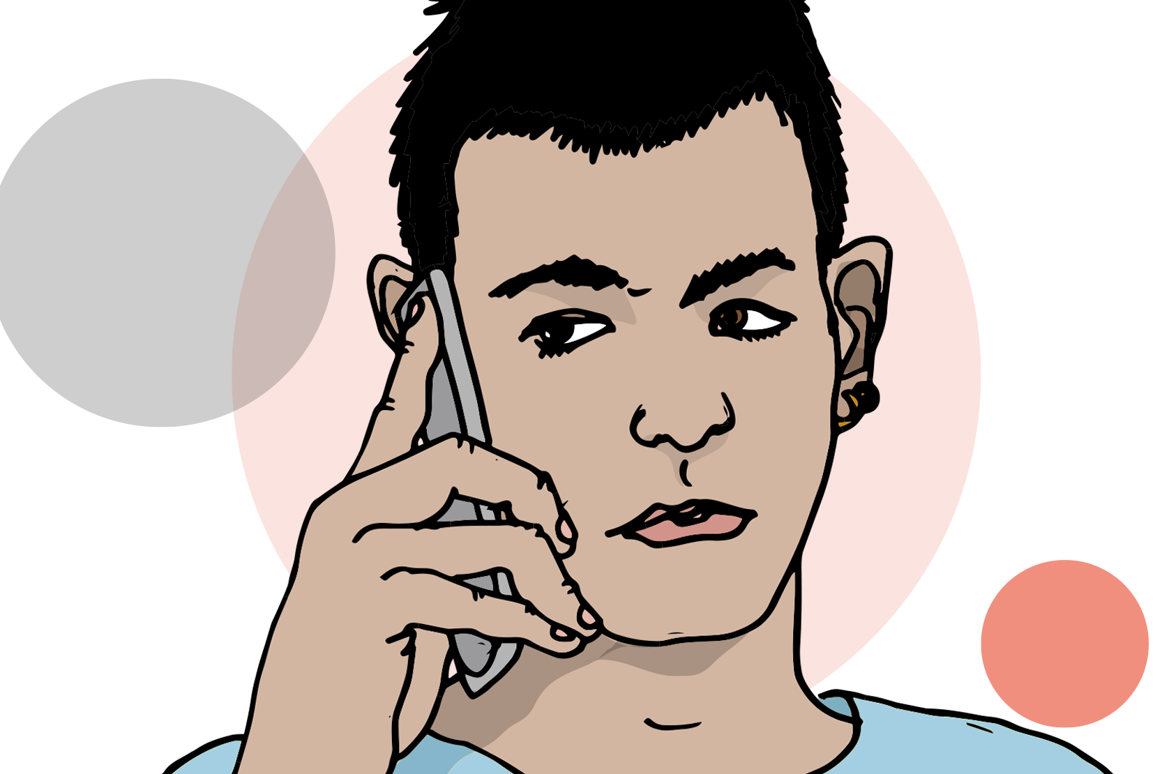 A person makes a mobile phone call.
