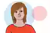 En person med finnar i ansiktet, illustration.